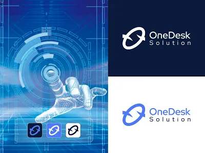 Tech, Development - OneDesk Solution Logo Design coder coding logo computer logo datalogo developer logo development internet logo lasthusain o icon o letter ologo onedesk solution logo design programmer s icon s letter s logo software tech technology web development