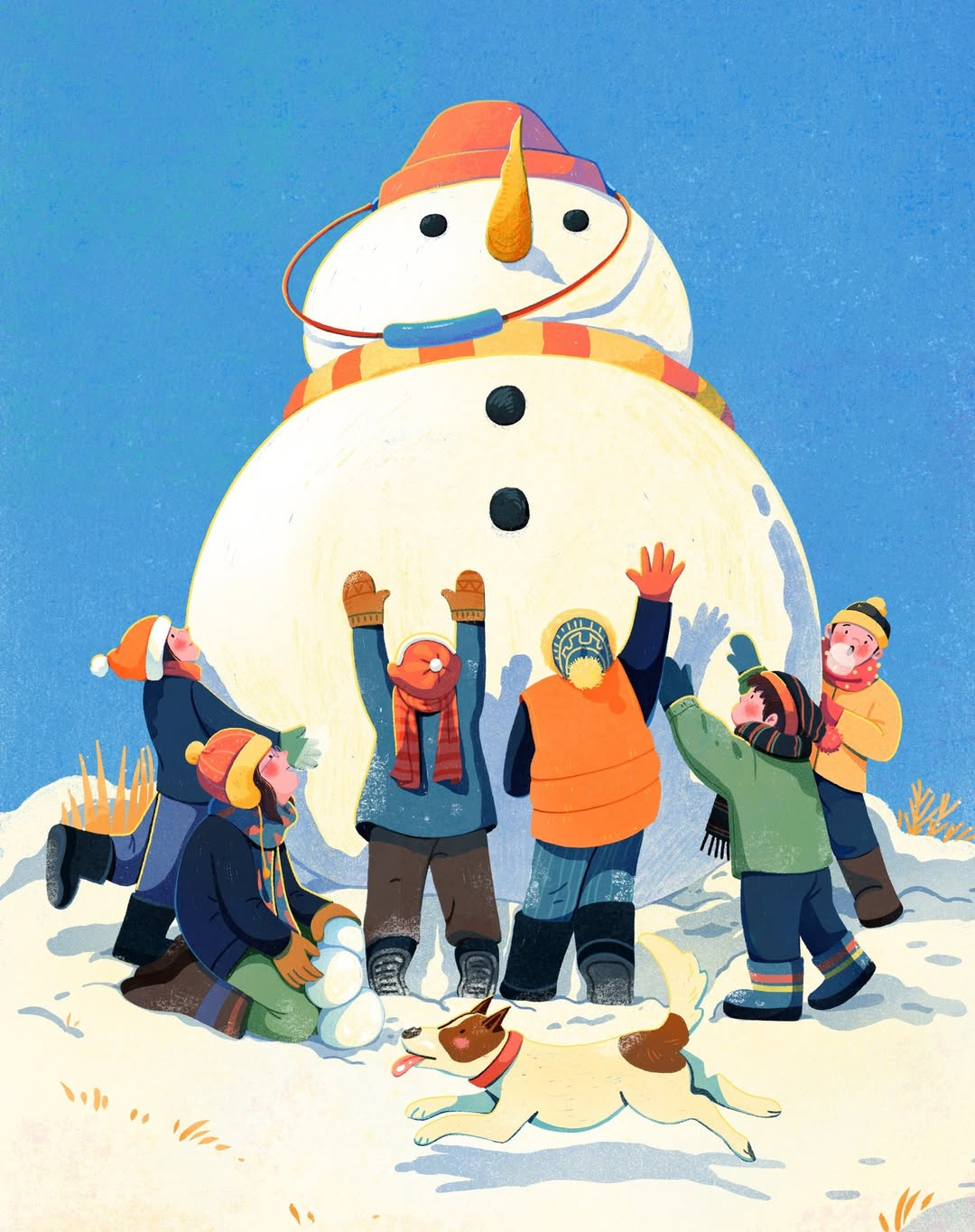 Snow Day character childrens illustration digital editorial folioart illustration winter