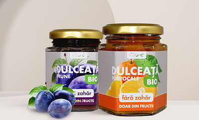 Raw-E Dulceata Bio- Packaging Design brand brand identity jam label packagingdesign