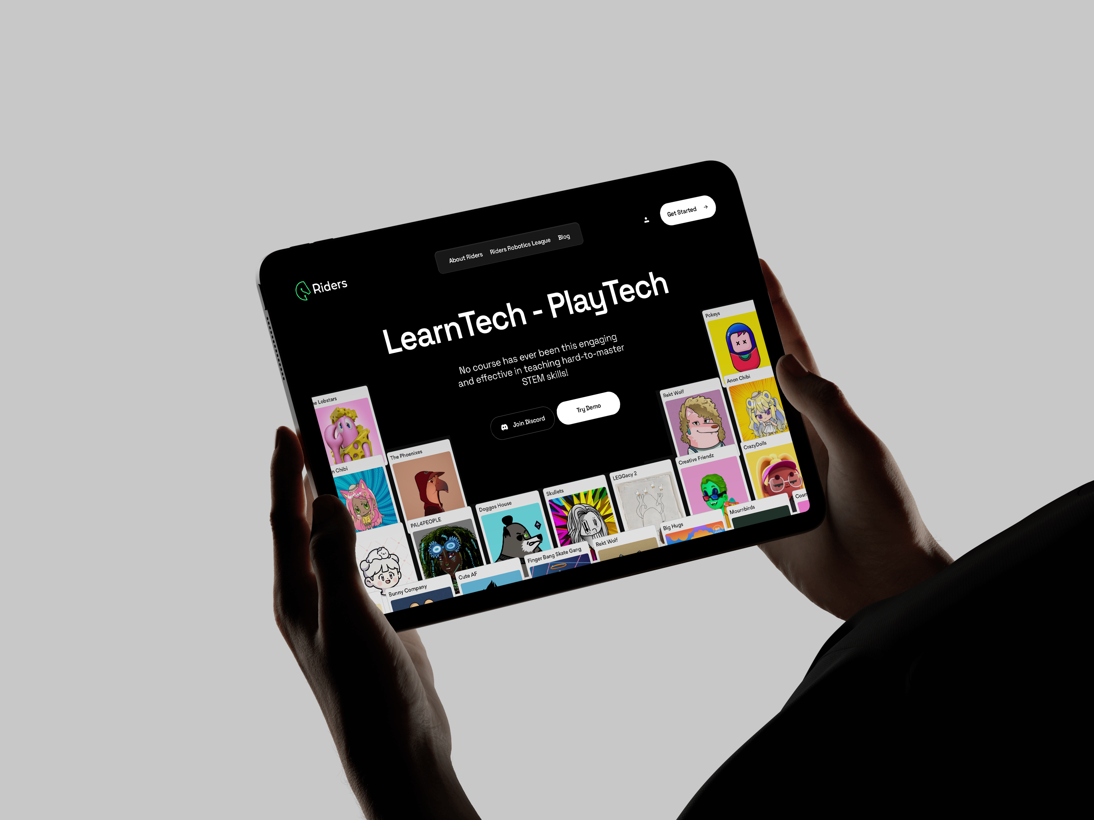 Riders branding clean concept creative design illustration layout typography ui ux