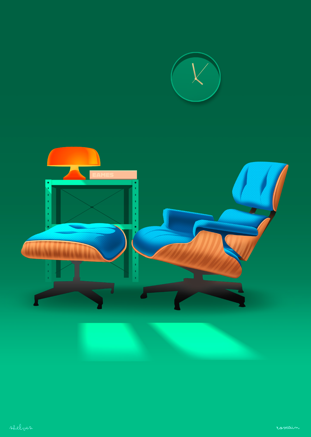 Eames chair brand design editorial editorialillustration furnitureillustration gq illustration lifestyle press vector