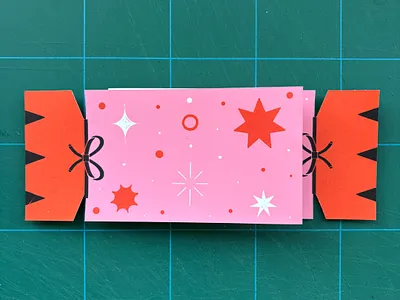 Christmas Cracker Christmas Card colour design editorial illustration greetings card illustration print print making screen print