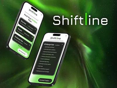 Shiftline | Pricing Page clear conversion mobile modern pricing pricing plans saas structured ui ux
