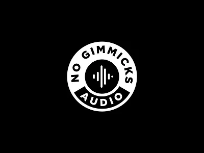 No Gimmicks Audio audio logo branding logo logo design studio logo