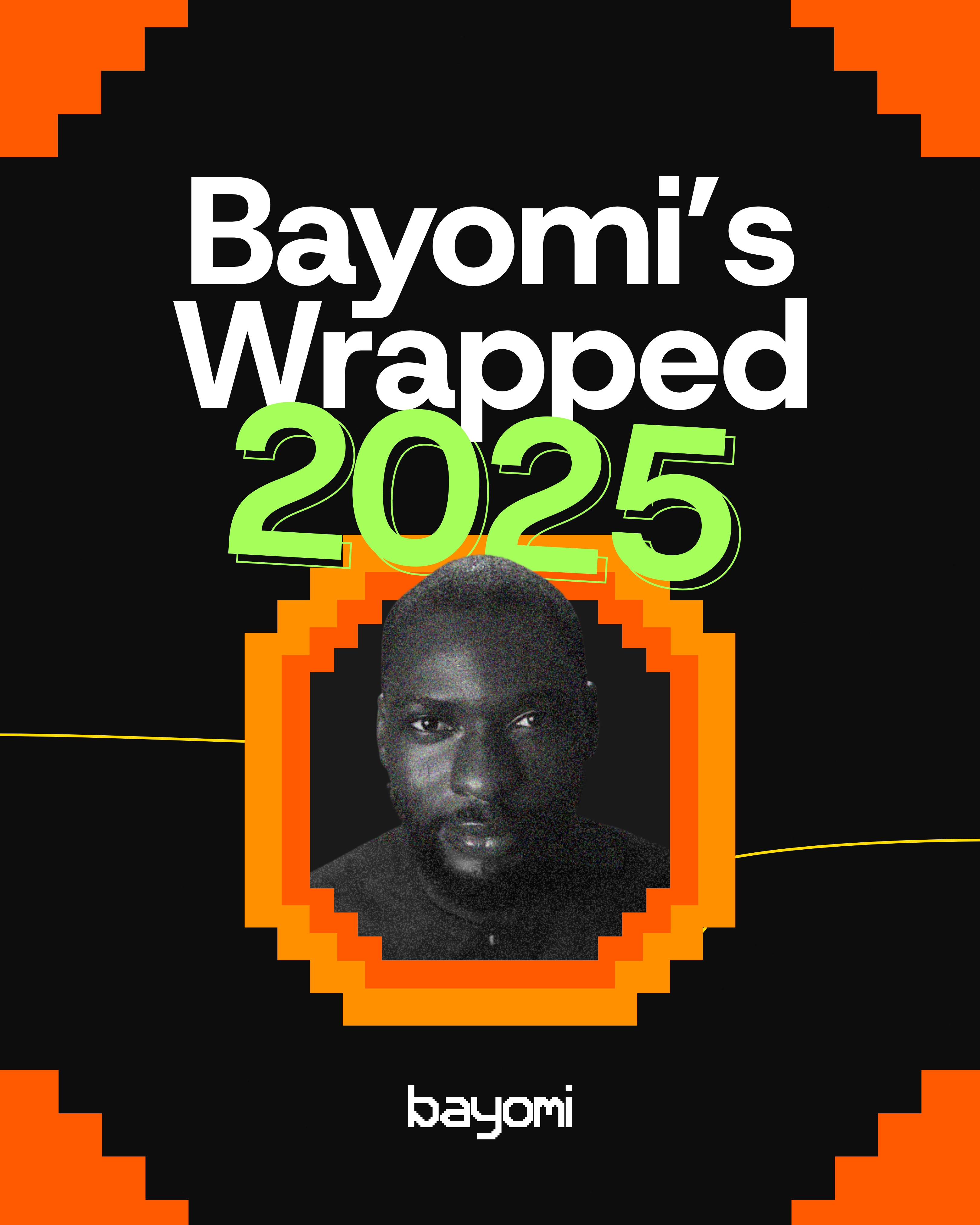 Bayomi's Wrapped, 2025 branding graphic design illustration ty typography