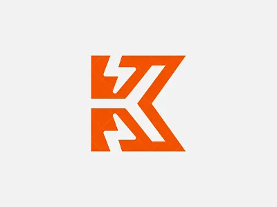 K Thunder Logo costom letter creative electric energy initial k logo letter k lettermark lighting logo logo mark logodesign logomark minimal modern thunder uniqe icon
