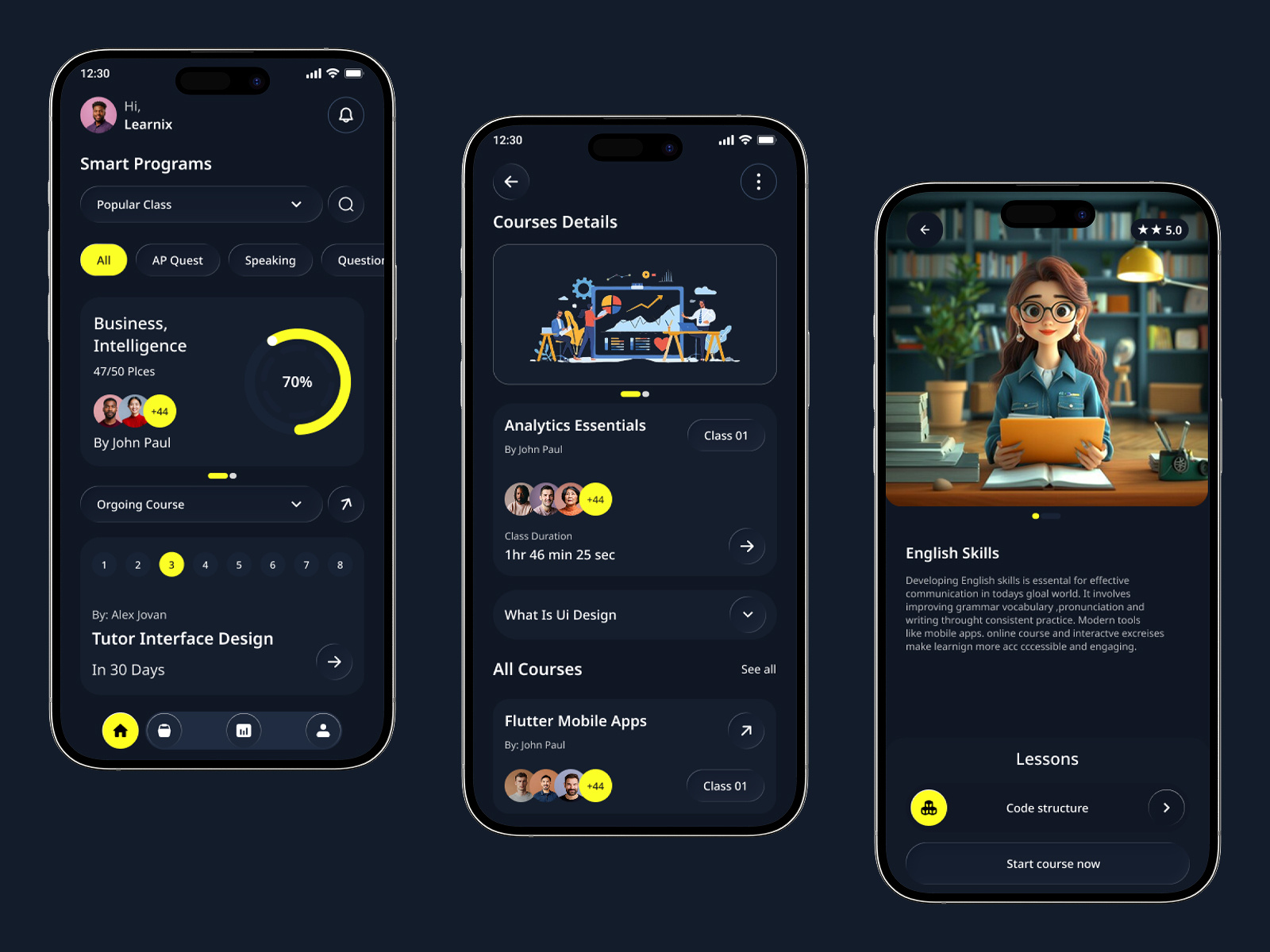 Example of Modern Mobile App UI/UX Design