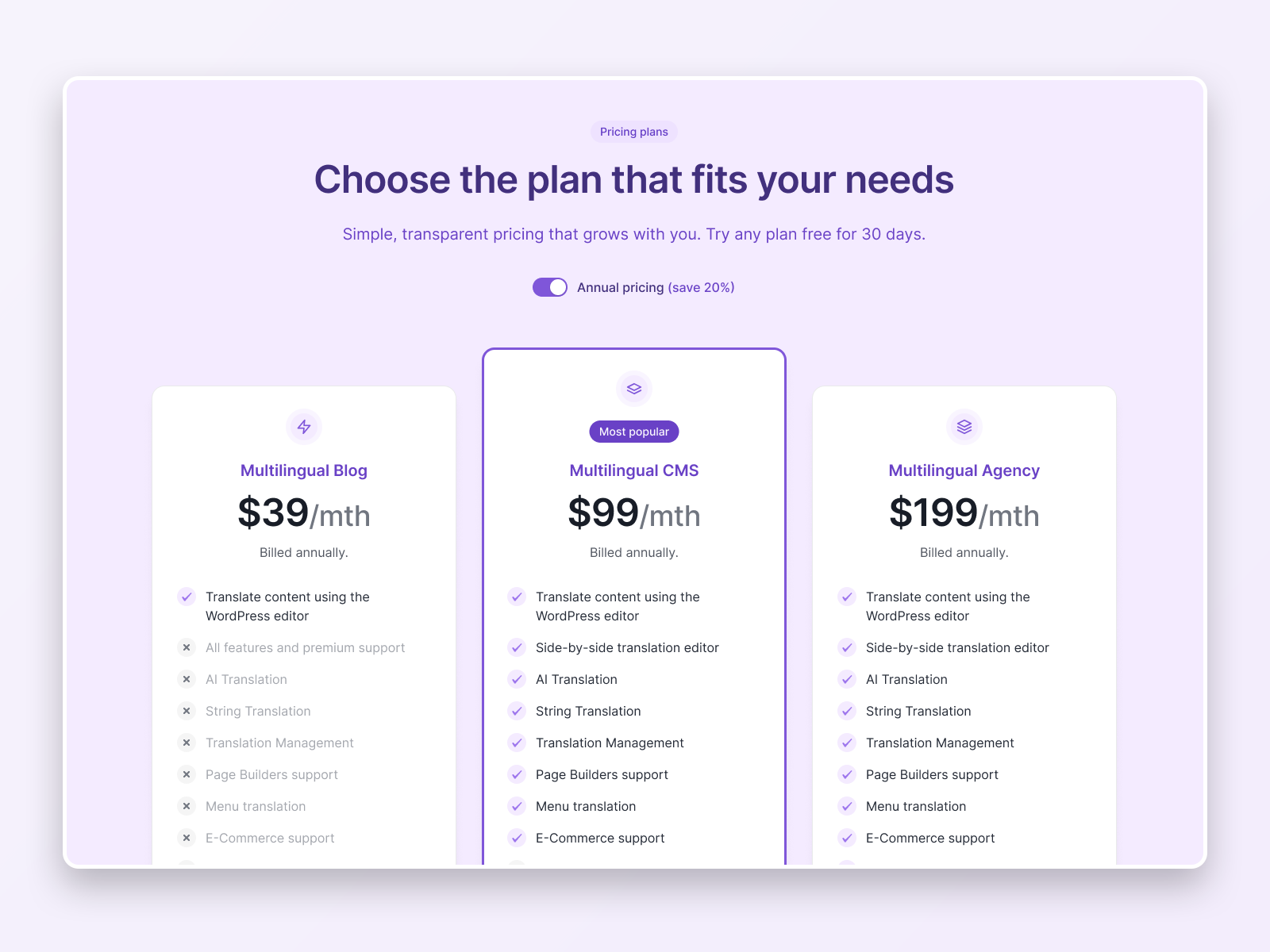 AILangify / Pricing page