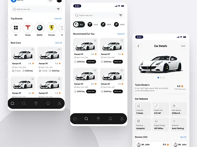 Car Rental Mobile App carrentalapp mobileapp productdesign ui uiux userinterface ux