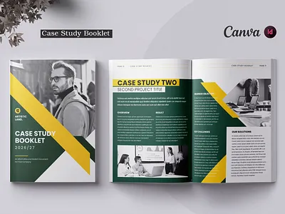 Case Study Booklet agency annual report booklet brochure brochure template business information canva slides canva template case study case study booklet case study template graphic design informational newsletter portfolio presentation professional project template template canva