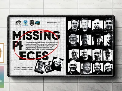 Missing Pieces campaign graphic design