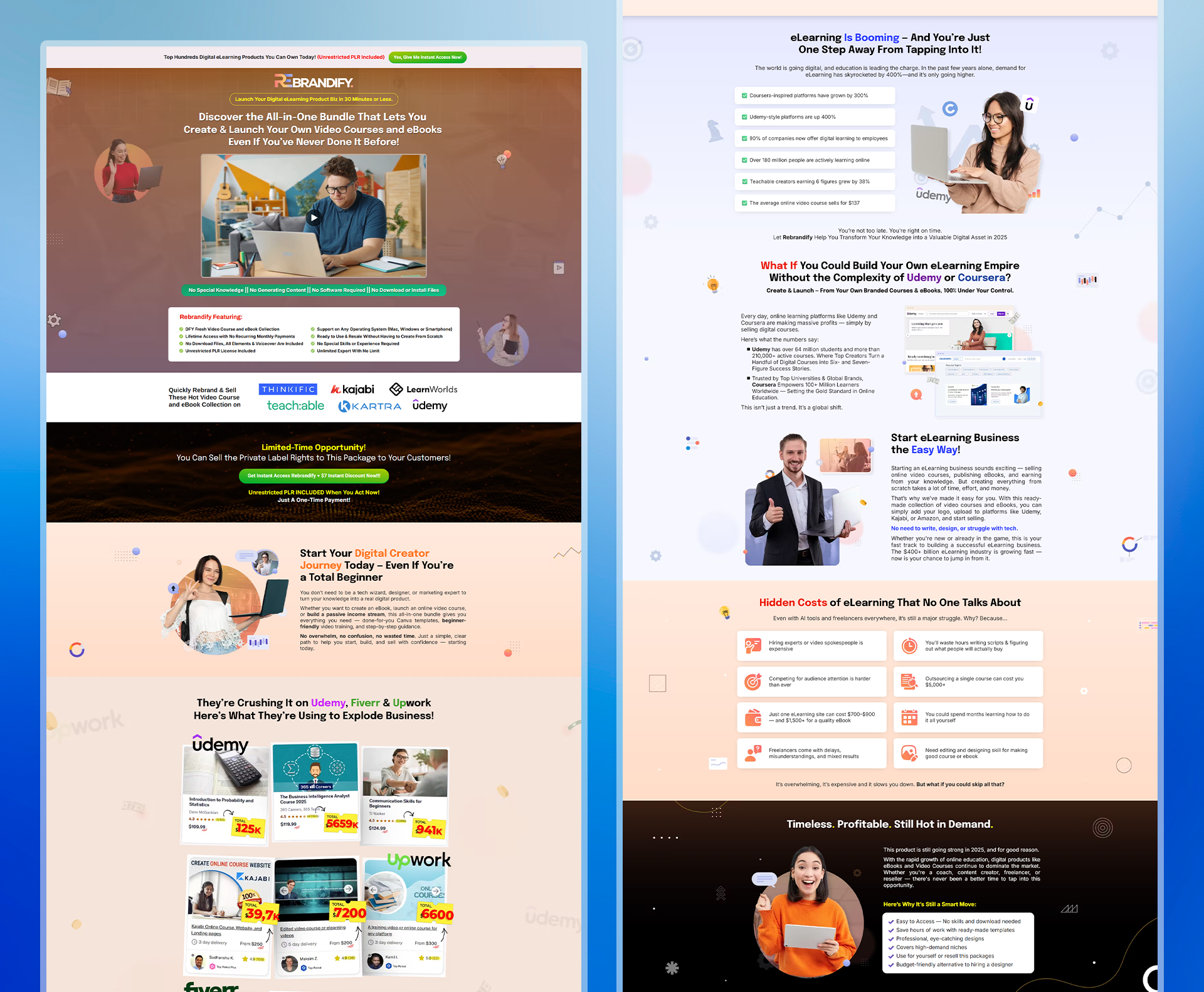 Example of Landing Page Design — Products & Saa S