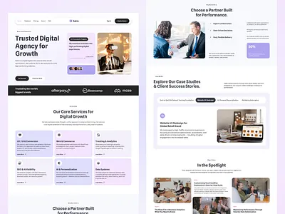 SaaS & Digital Agency Landing Page Design 3d branding digital agency gradient hero section landing page marketing website minimal modern product base design responsive design saas saas website startup ui web design website ui