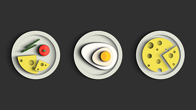 Food icons chees eggs food icon tomato vector