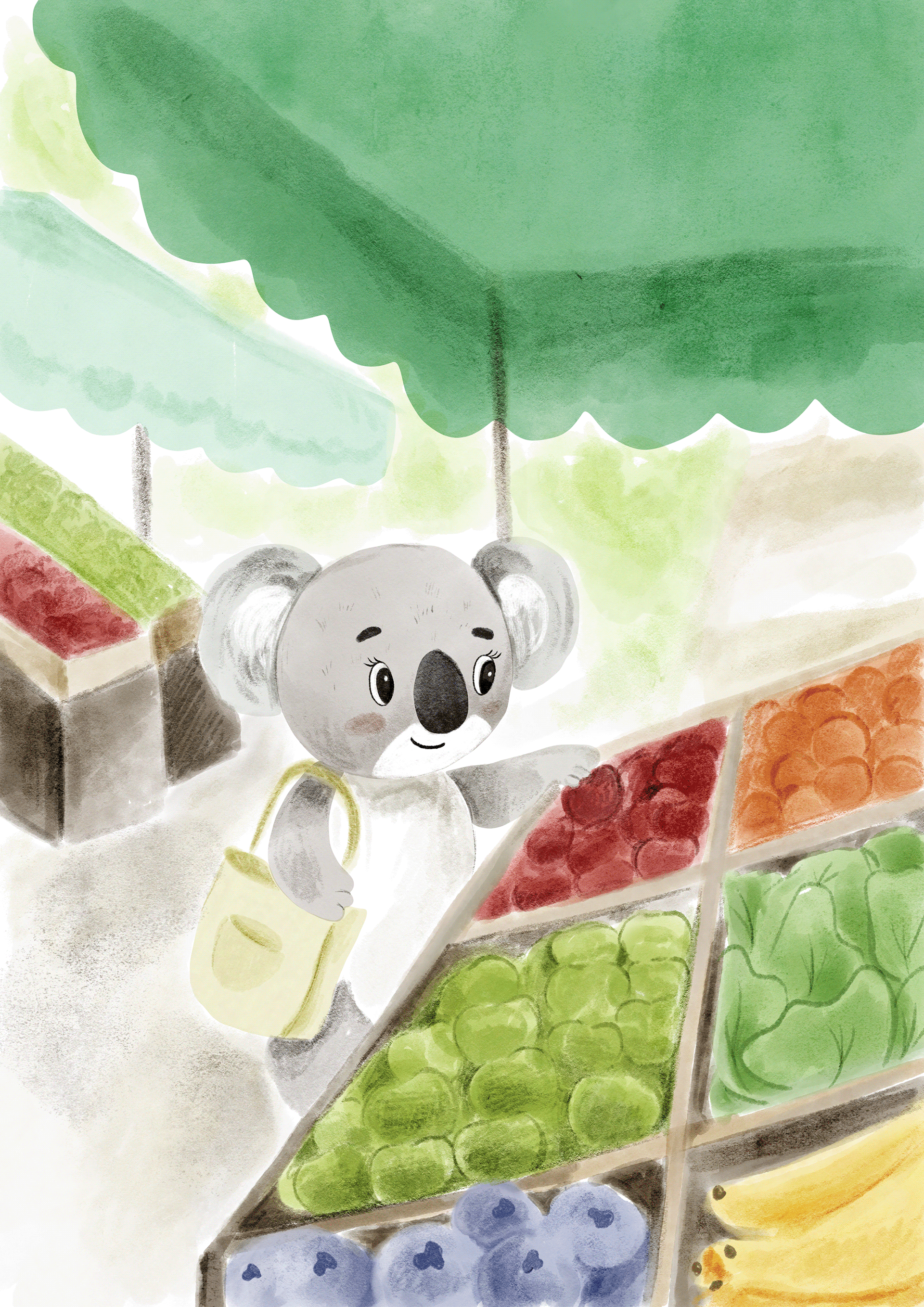 Illustration art childrensillustration digitalart illustration kids koala