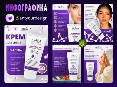 Крем для лица - карточка товара uzum валдбериз дизайн изюм инфографика карточка карточки товара косметика крем крем для лица маркетплейс озон яндекс маркет