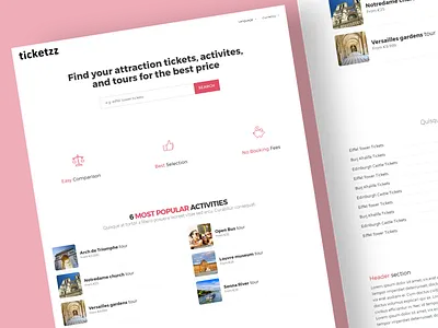 Ticketzz design ui ux web design
