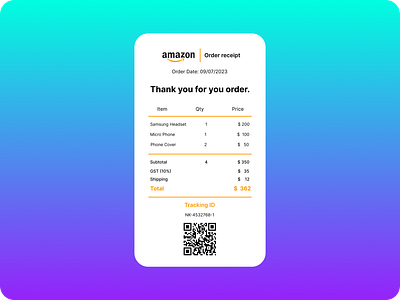 Email Receipt dailyui day017challenge design emailreceipt graphic design illustration ui ux vector