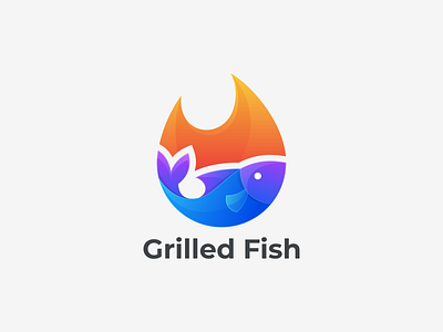 Grilled Fish app branding design graphic design grilled fish icon illustration logo ui ux vector