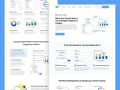 Reports Landing Page design ui ux