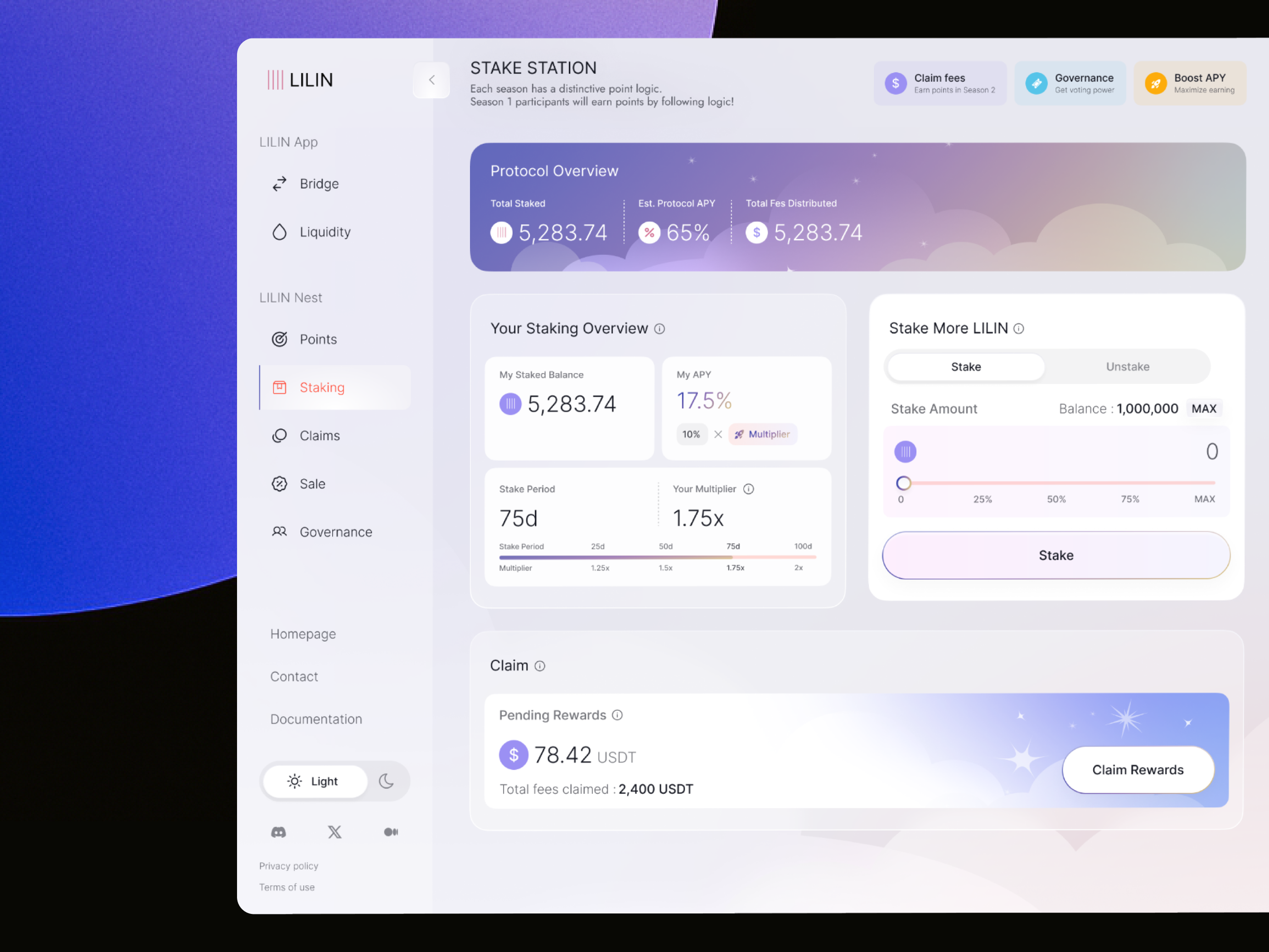 Example of LILIN App | UI/UX design