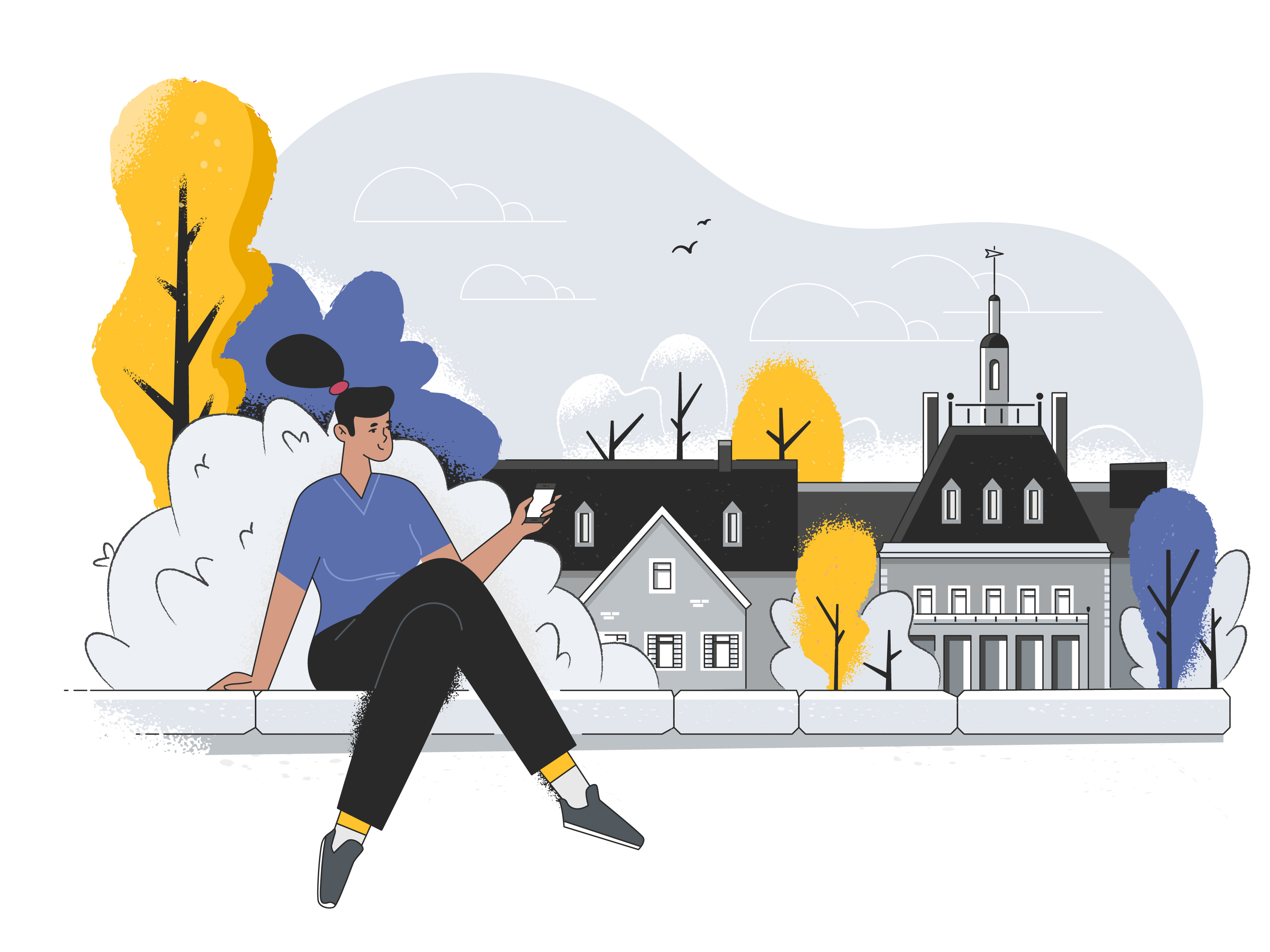 Nice weather character design design illustration product ui vector webdesign