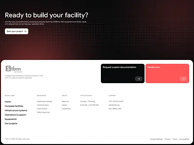 Food Tech Website Footer Exploration. UAE Brand b2b saas design systems enterprise ux food tech footer design product design web design