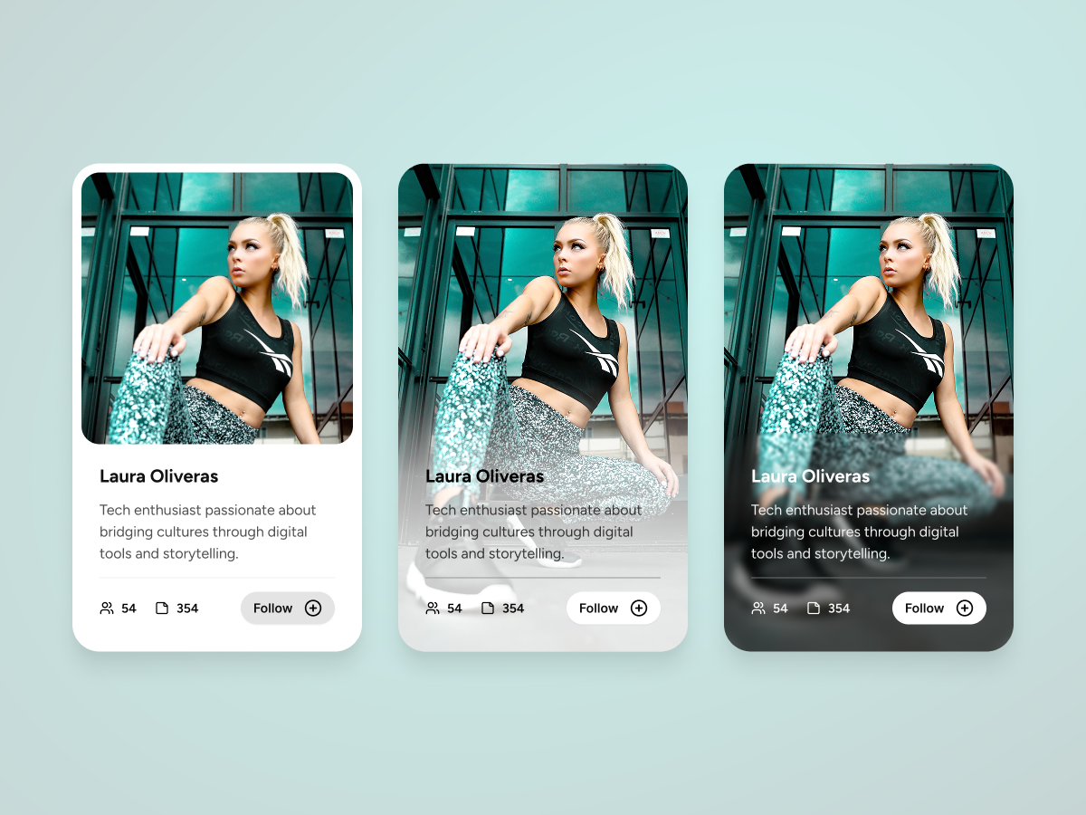 One Card, Three Moods design ui ux
