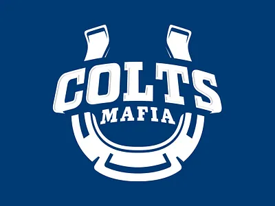 Colts Mafia Logo blue branding colts football horse shoe instagram logo sports