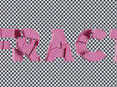 Multi Fracture Text Animation 3d animation design illustration motion graphics render typography ui
