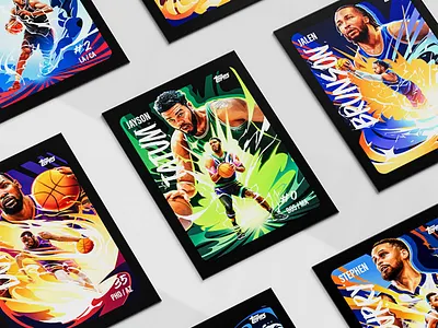 Topps NBA All-Stars — Typography & Card Layout System basketball branding cards design nba sports topps trading type typography