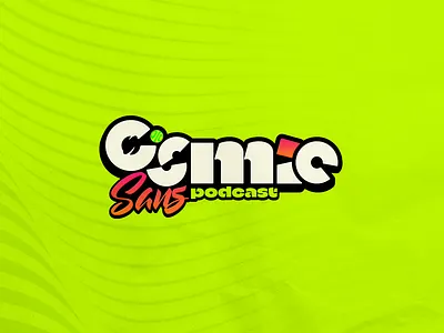 Cosmic Sans Podcast Brand Refresh brand branding cosmic logo logo design podcast rebrand refresh visual identity