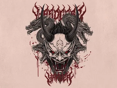 Hardcore Yakuza / Sick Solution — Album Artwork album cover band artwork cover art graphic design hardcore metal design music artwork music branding typography