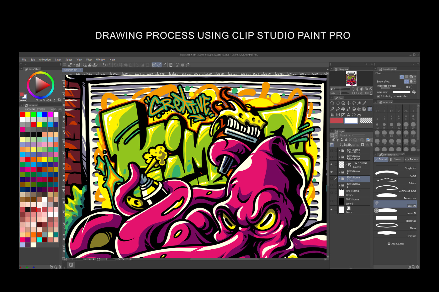 Example of T Shirt Design With Graffiti Style