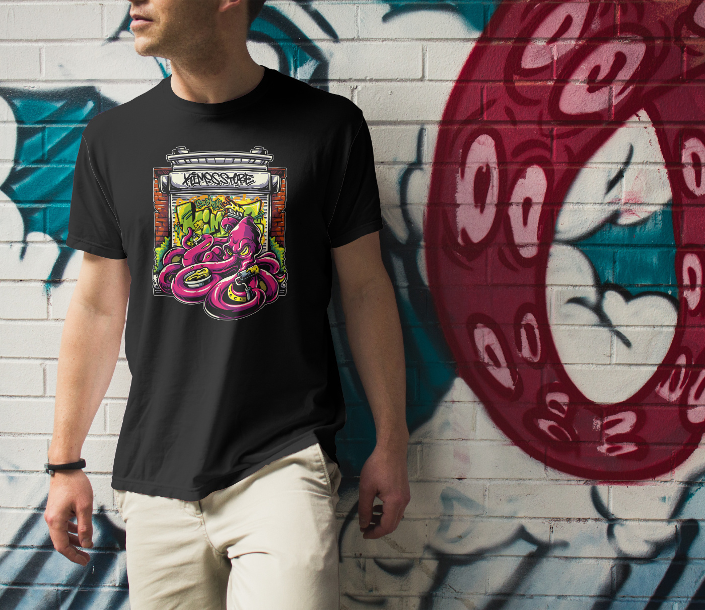 Example of T Shirt Design With Graffiti Style