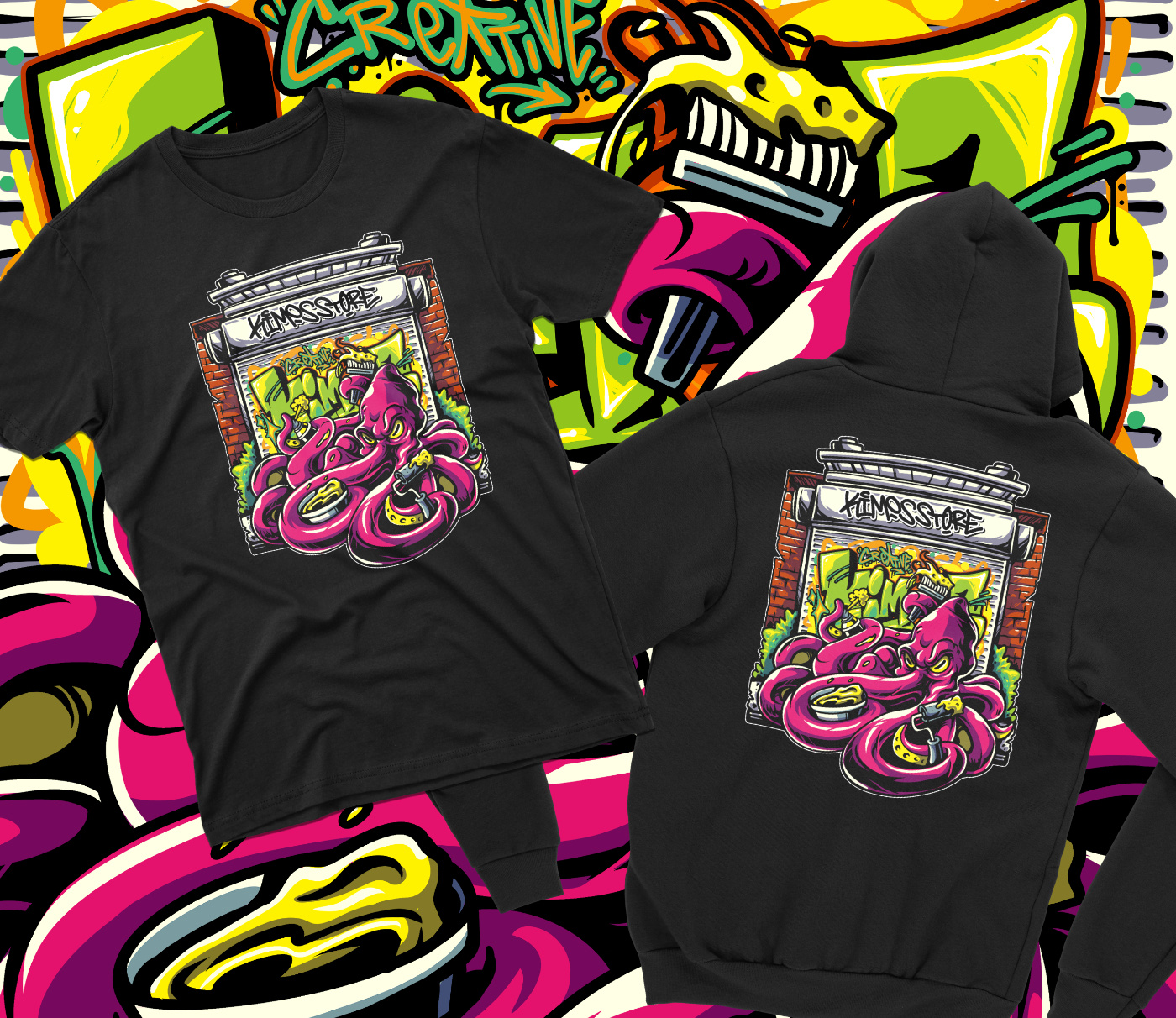 Example of T Shirt Design With Graffiti Style