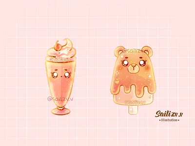 Art Kawaii by sailizv adorable adorable lovely artwork concept creative cute art design digitalart illustration