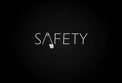 Logo Safety black branding design inspiration logo desi safety safety pin white