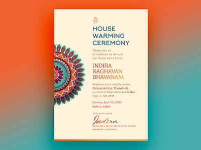 Invitation Design - House Warming Ceremony design house warming ceremony house warming invitation invitation invitation design