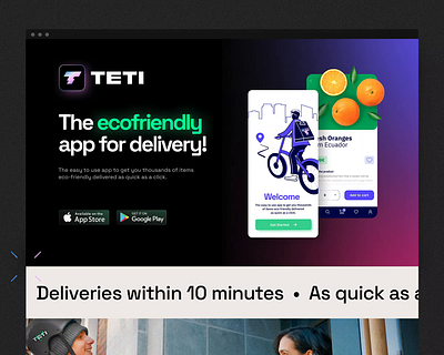 TETI - Landing Page graphic design motion graphics ui