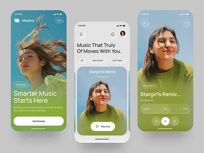 AI - Music Mobile App app appdesign audio app automation control ios app mobile mobile app mobile app design mobile application music app music player app smartapp streaming app ui ux