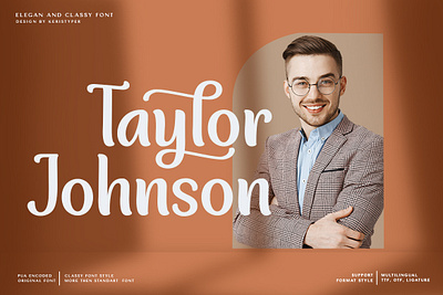 Taylor Johnson branding calligraphy classy. design elegant font grunge handwritten illustration logo modern retro script signature style ui vintage wedding