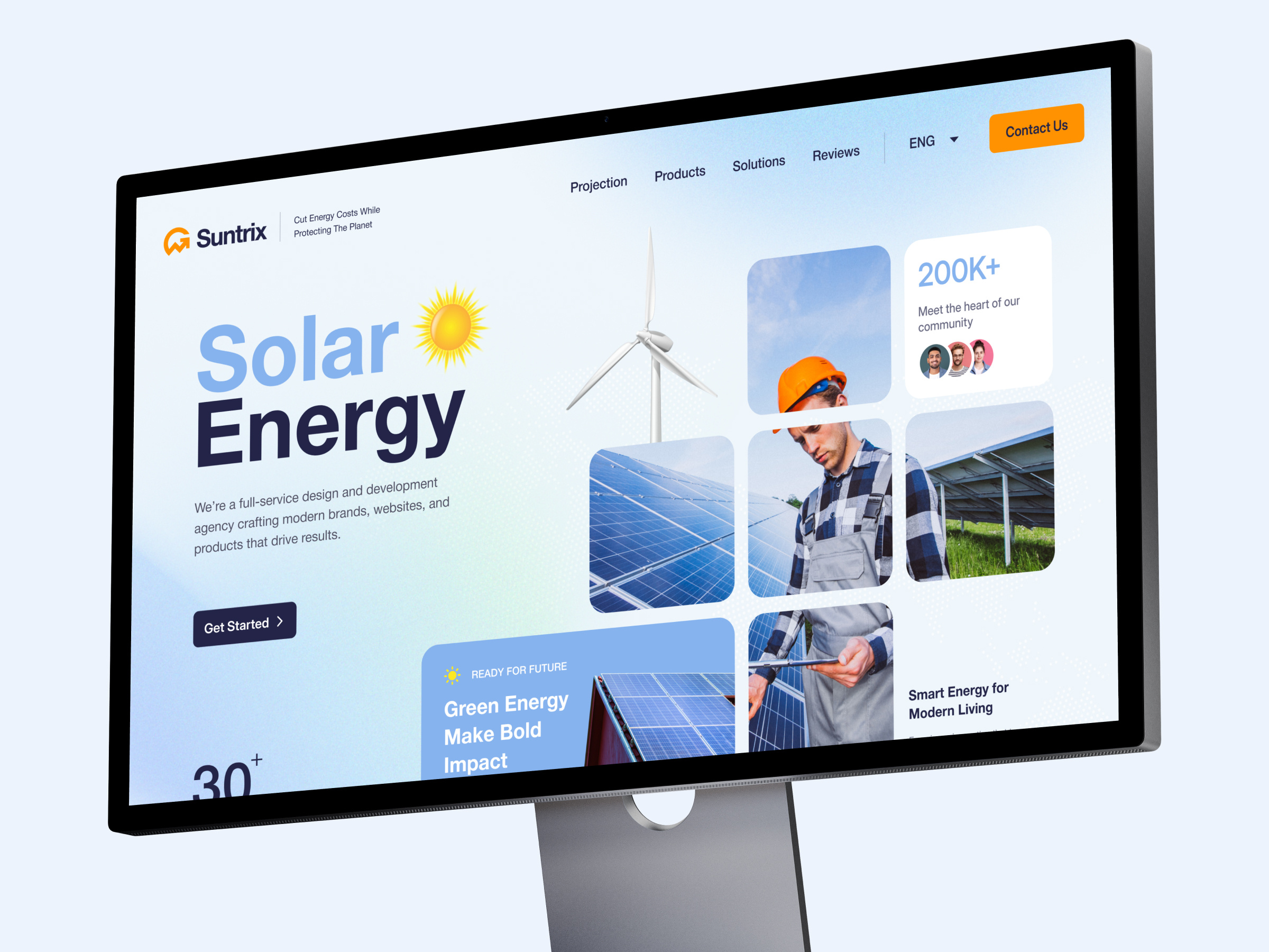 Solar Energy – Website Design UI/UX clean energy eco friendly energysolutions green energy landing page pixelean renewable energy saasdesign sahin mia solar energy website solar system solarenergy sustainability turbine electricity uidesign uxdesign web design wind turbine