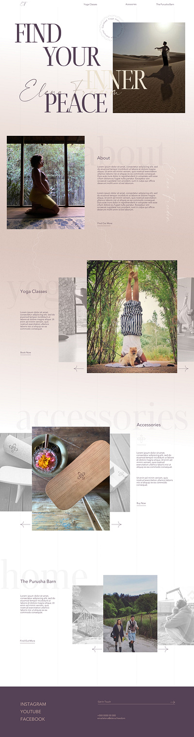 Yoga Web Site graphic design ui ux