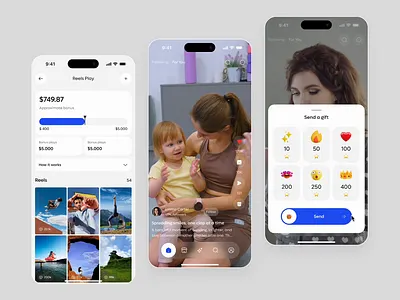 Social Media App Monetization animation app app design mobile mobile app mobile app design mobile app monetization ui mobile design reels short video app ui social social feed app design social media social media app social platform social platform app