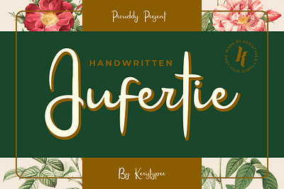 Jufertie branding brush calligraphy chic design elegant handwritten illustration logo natural personal retro script signature stylish ui vintage wedding