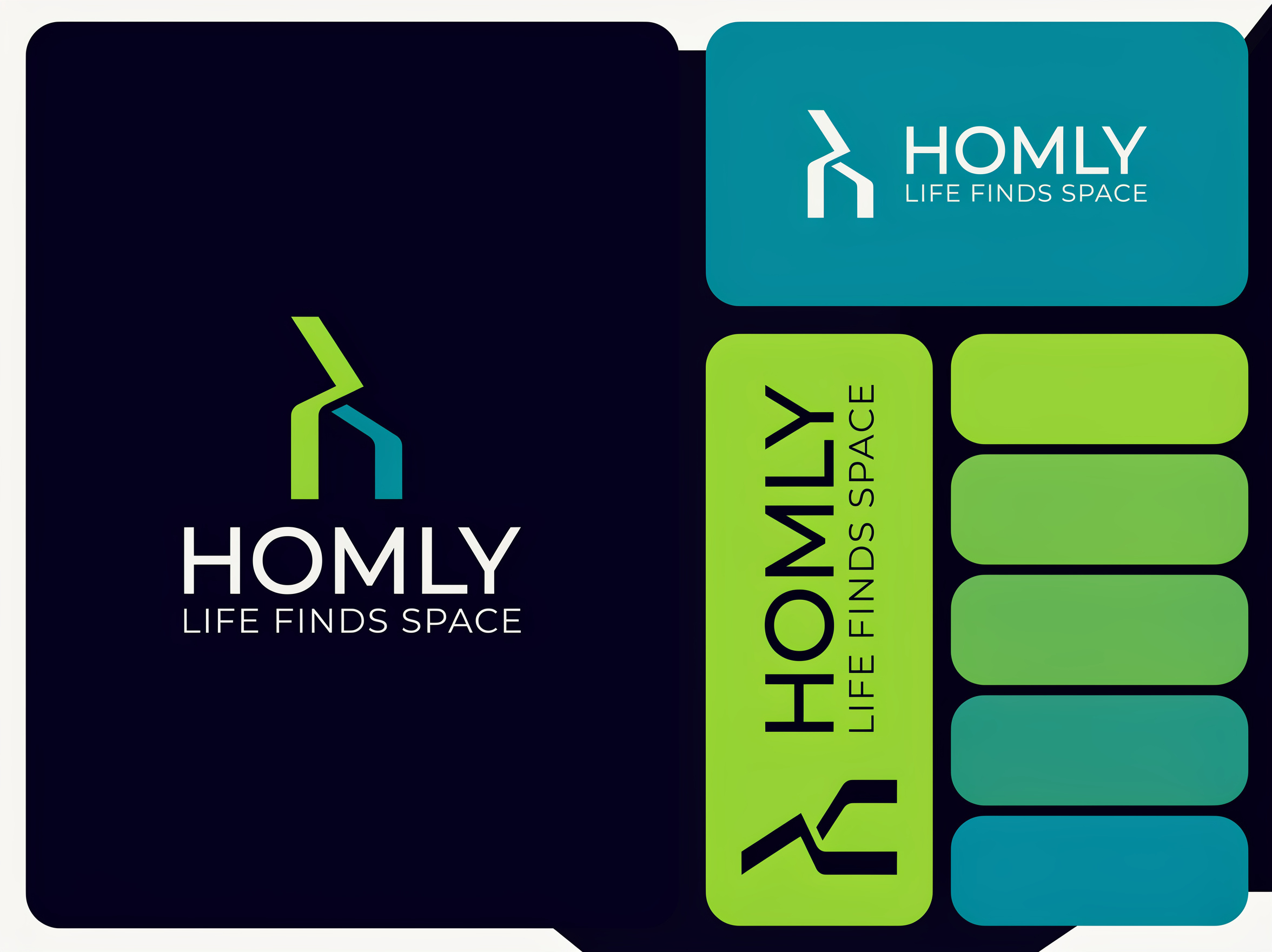 HOMLY – Modern Real Estate Brand Identity Design architecture branding brand identity branding clean design corporate branding design flat design graphic design housing brand logo logo design minimal minimal logo modern modern logo property branding real estate real estate branding real estate logo vector