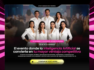 Landing page ✦ Bravas event landing page sales page web design