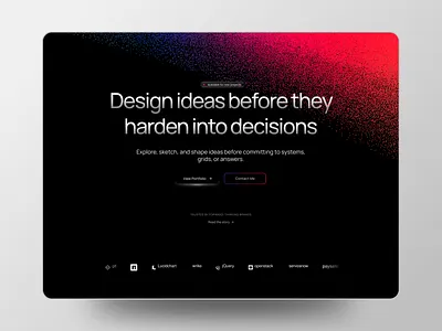 Ideas First. Decisions Later. conceptbeforesystem creativeprocess designthinking uxdesign visualdesign
