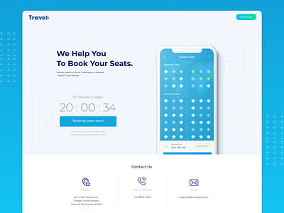 Ticket Booking Site booking booking site flight booking flights home screen landing page site ticket ui ux